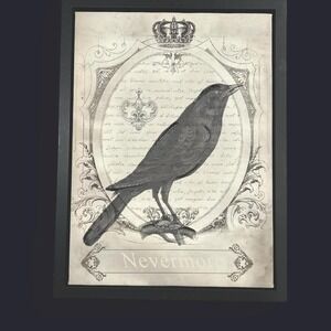 16x12 Nevermore Raven framed canvas‎ wall art ! #nevermore #raven #poe
